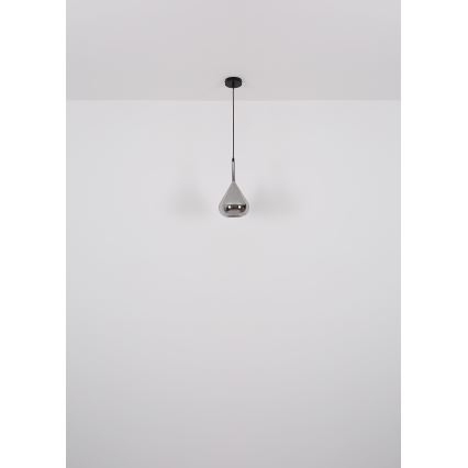 Globo - Pendel 1xE27/60W/230V diameter 20 cm sort