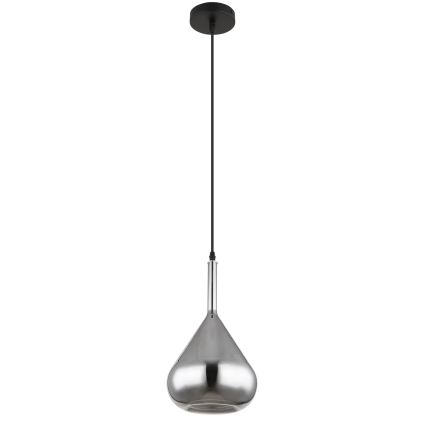 Globo - Pendel 1xE27/60W/230V diameter 20 cm sort