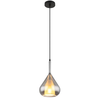 Globo - Pendel 1xE27/60W/230V diameter 20 cm sort