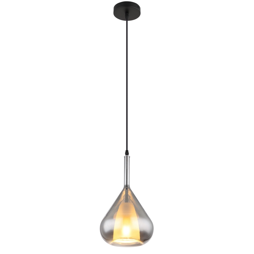 Globo - Pendel 1xE27/60W/230V diameter 20 cm sort