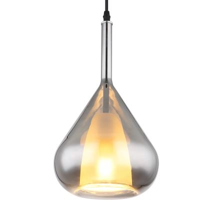 Globo - Pendel 1xE27/60W/230V diameter 20 cm sort