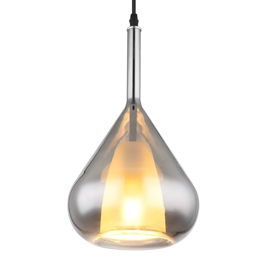 Globo - Pendel 1xE27/60W/230V diameter 20 cm sort