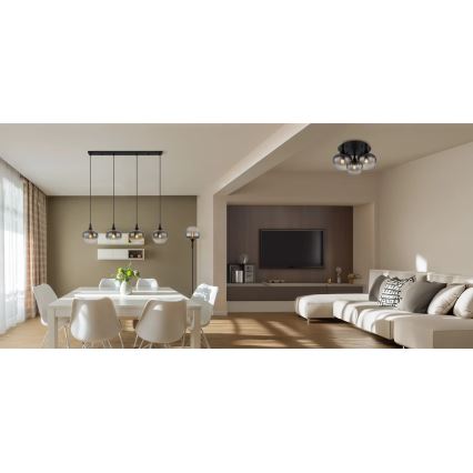 Globo - Loftlampe 3xE27/40W/230V diameter 45 cm sort