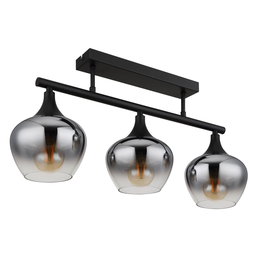 Globo - Loftlampe 3xE27/40W/230V sort