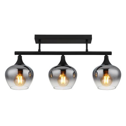 Globo - Loftlampe 3xE27/40W/230V sort