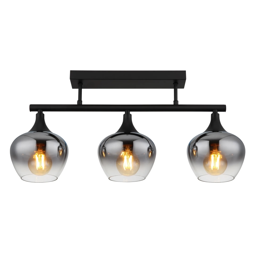 Globo - Loftlampe 3xE27/40W/230V sort