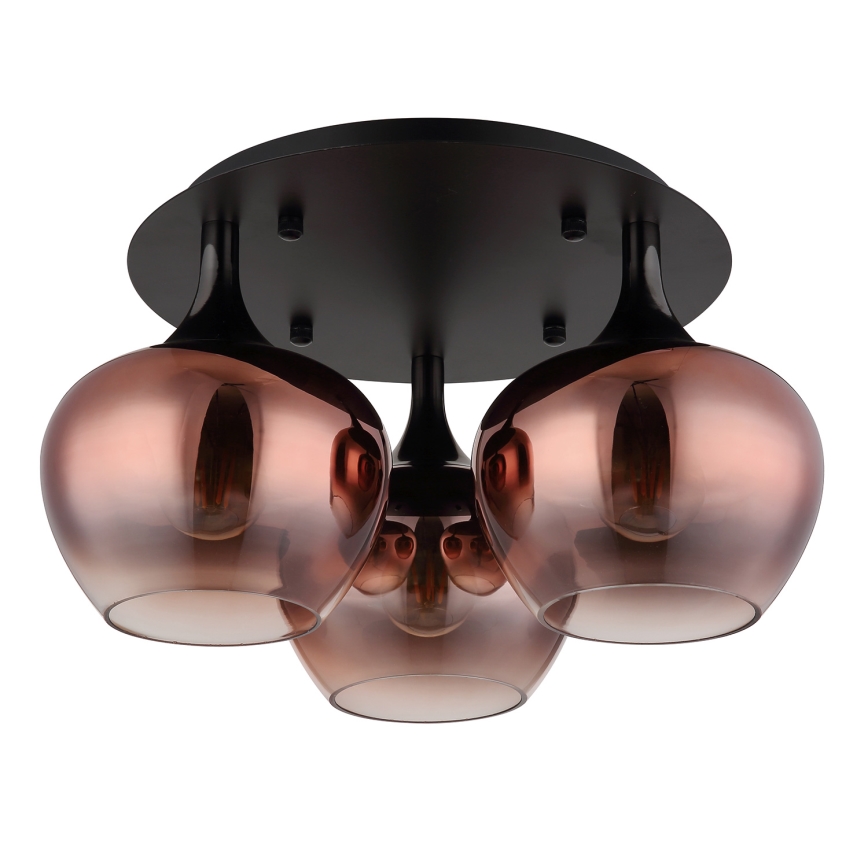 Globo - Loftlampe 3xE27/40W/230V diameter 45 cm kobber