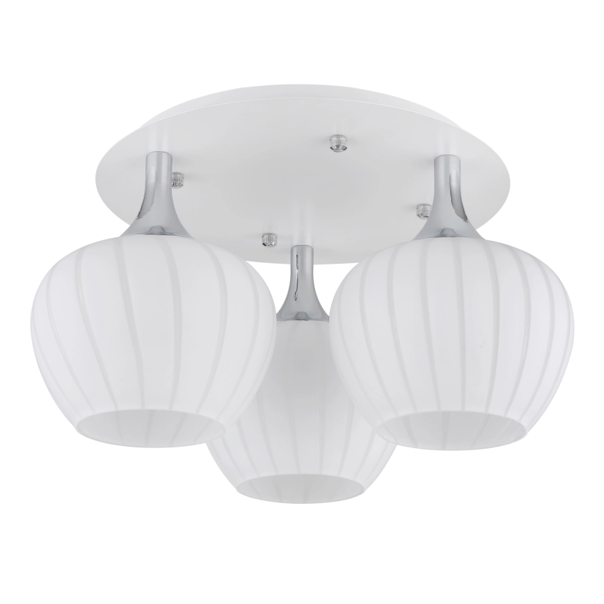Globo - Loftlampe 3xE27/40W/230V hvid