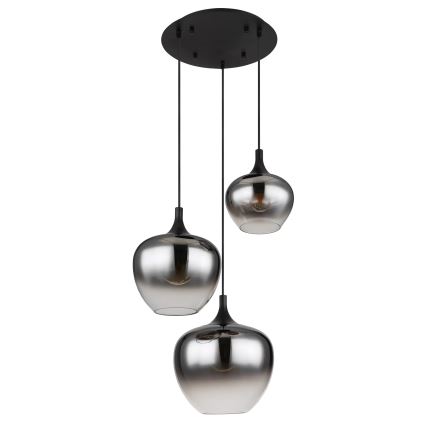 Globo - Pendel 3xE27/40W/230V diameter 48 cm sort