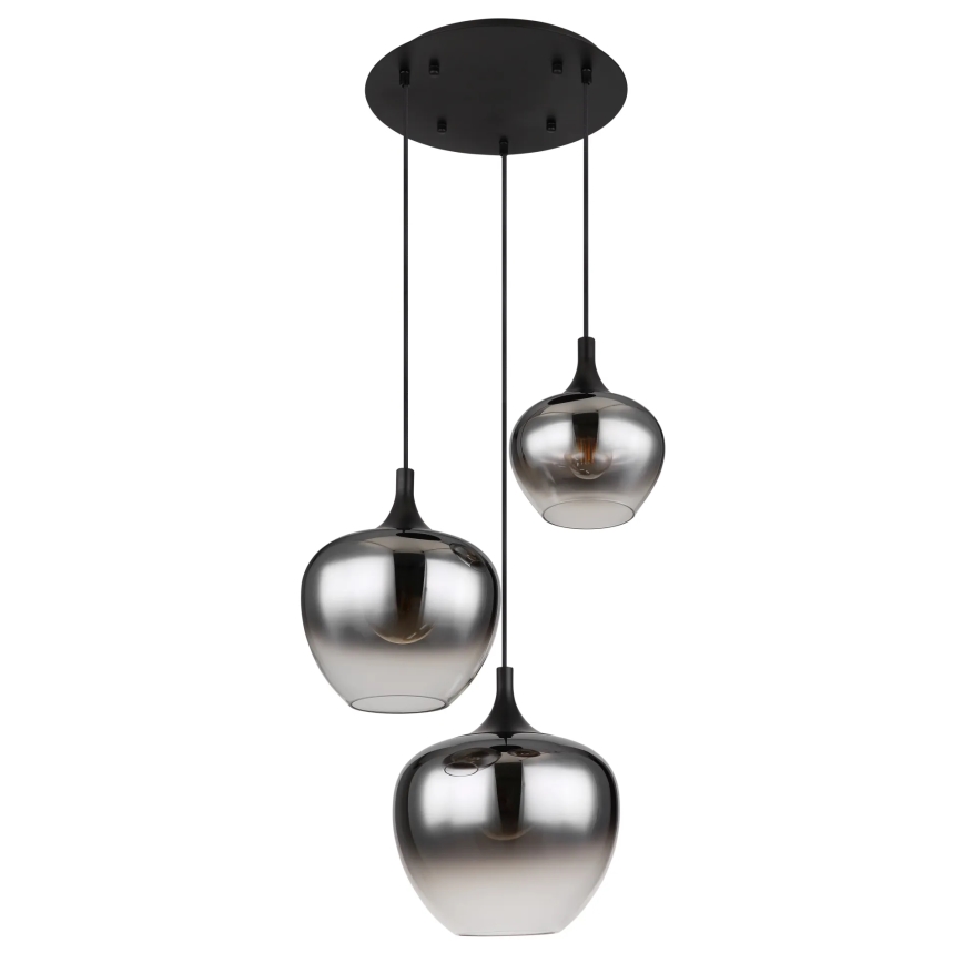 Globo - Pendel 3xE27/40W/230V diameter 48 cm sort