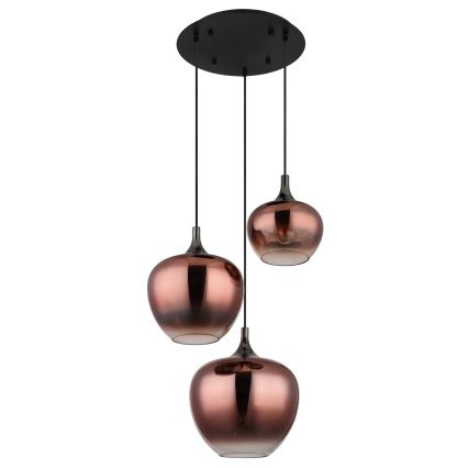 Globo - Pendel 3xE27/40W/230V kobber