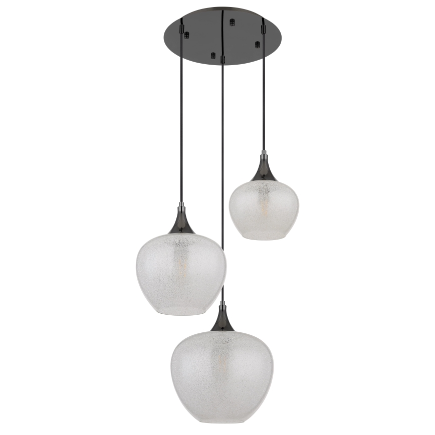Globo - Pendel 3xE27/40W/230V hvid/antracit