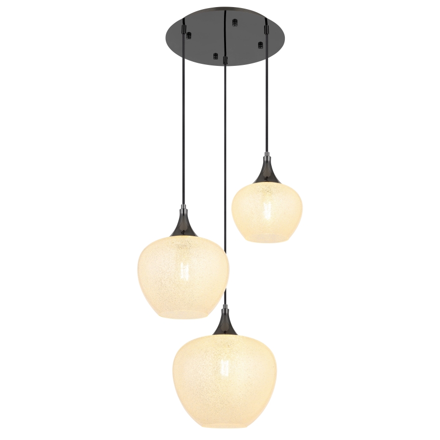 Globo - Pendel 3xE27/40W/230V hvid/antracit