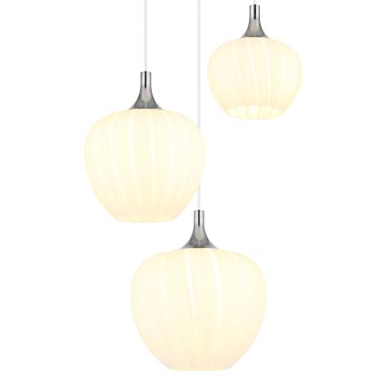 Globo - Pendel 3xE27/40W/230V hvid