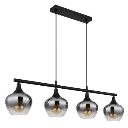 Globo - Pendel 4xE27/40W/230V sort