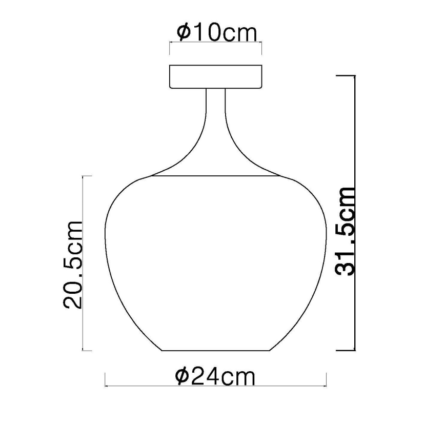 Globo - Loftlampe 1xE27/40W/230V kobber