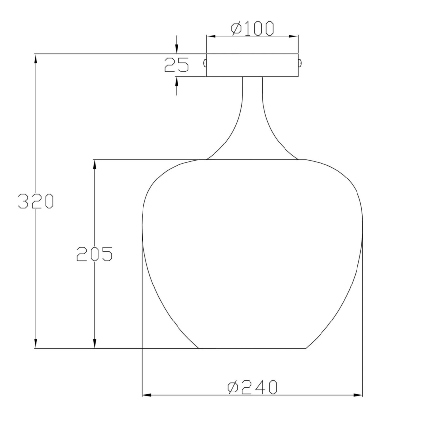 Globo - Loftlampe 1xE27/40W/230V hvid/antracit