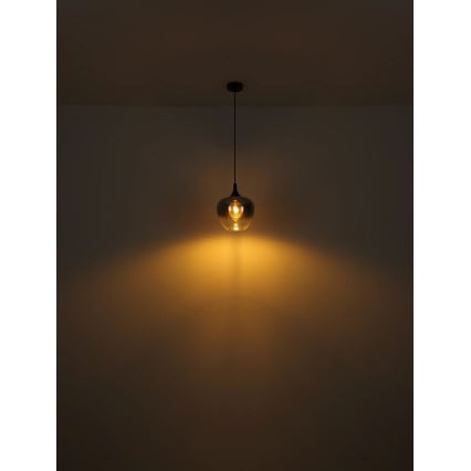 Globo - Pendel 1xE27/40W/230V diameter 24 cm sort