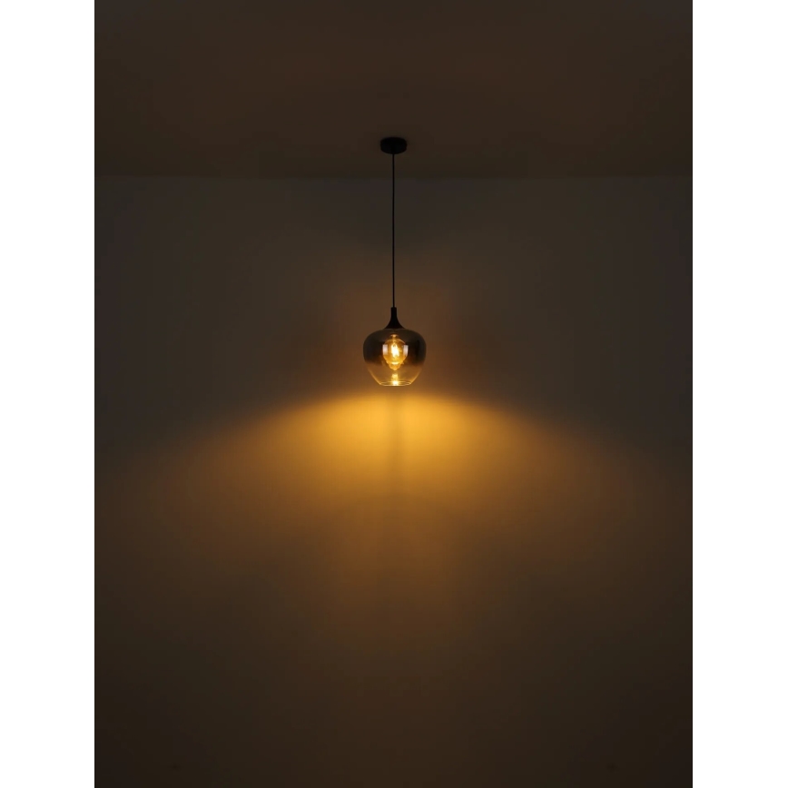 Globo - Pendel 1xE27/40W/230V diameter 24 cm sort