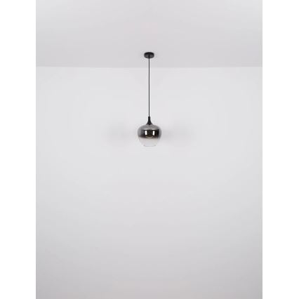 Globo - Pendel 1xE27/40W/230V diameter 24 cm sort