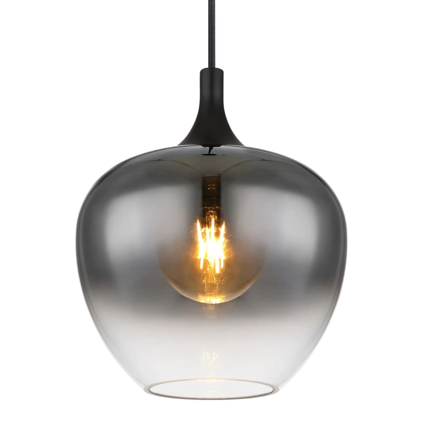 Globo - Pendel 1xE27/40W/230V diameter 24 cm sort