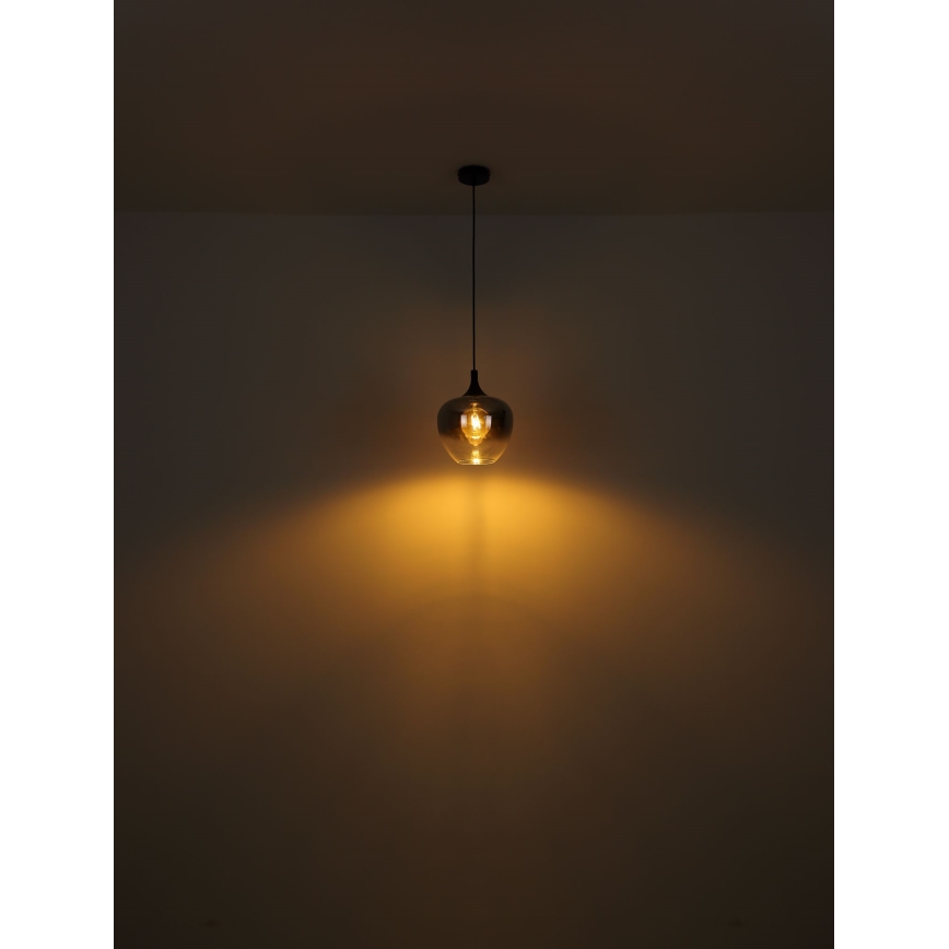 Globo - Pendel 1xE27/60W/230V diameter 29 cm sort