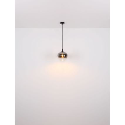 Globo - Pendel 1xE27/60W/230V diameter 29 cm sort