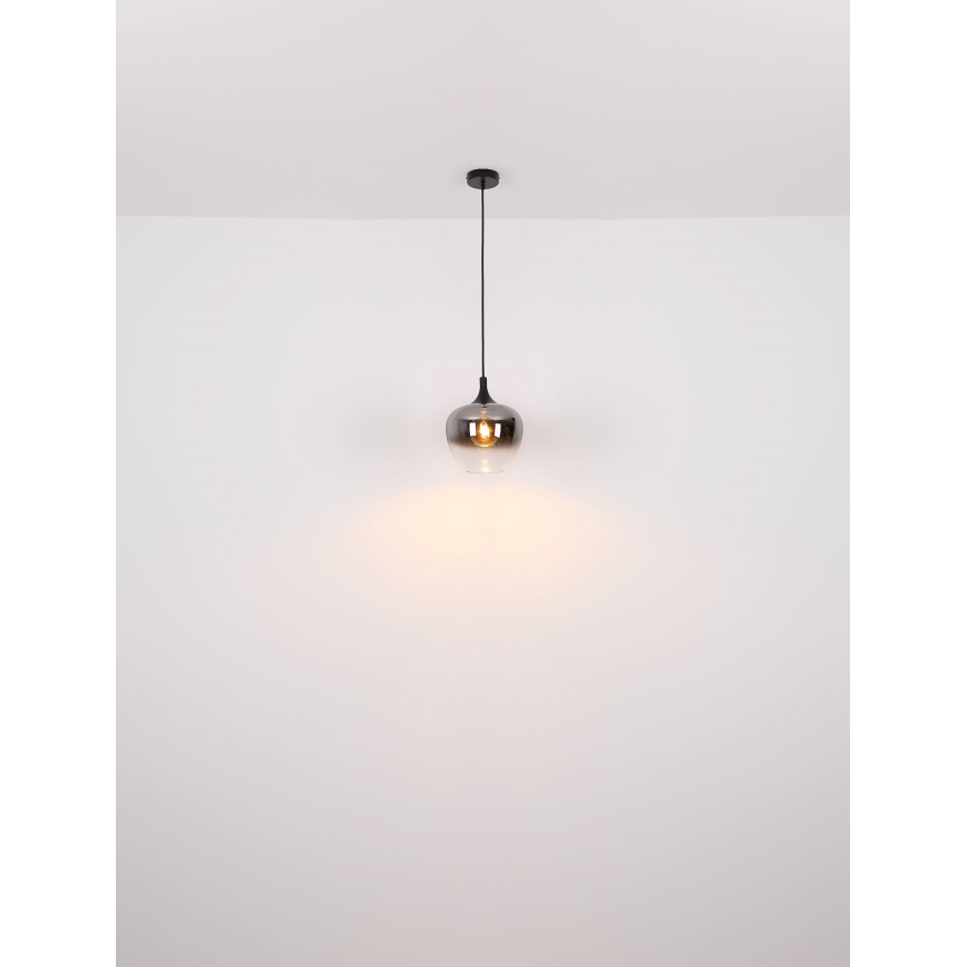 Globo - Pendel 1xE27/60W/230V diameter 29 cm sort