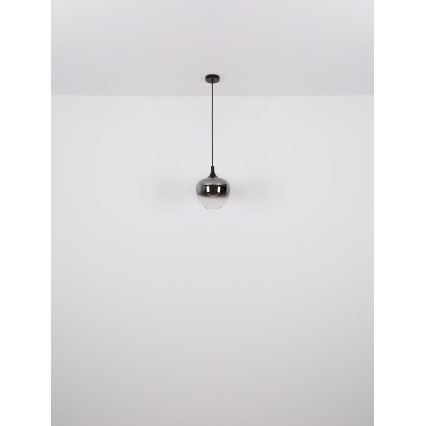 Globo - Pendel 1xE27/60W/230V diameter 29 cm sort