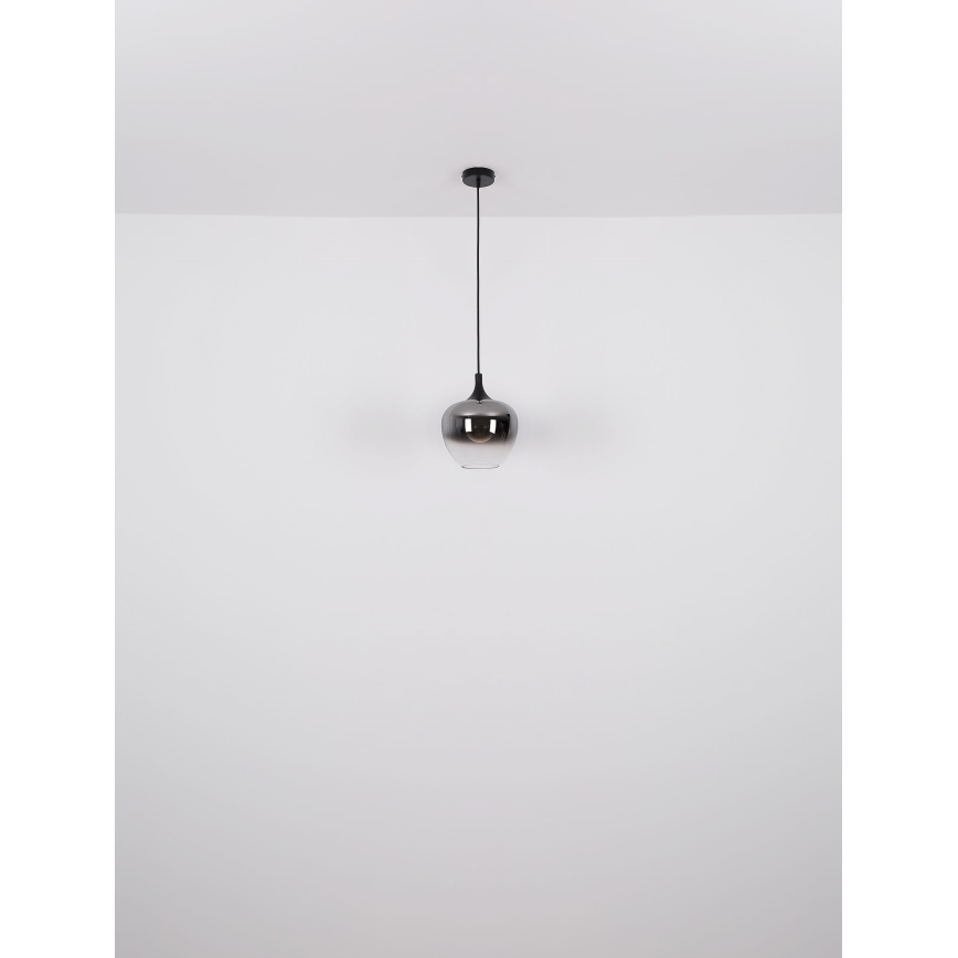 Globo - Pendel 1xE27/60W/230V diameter 29 cm sort