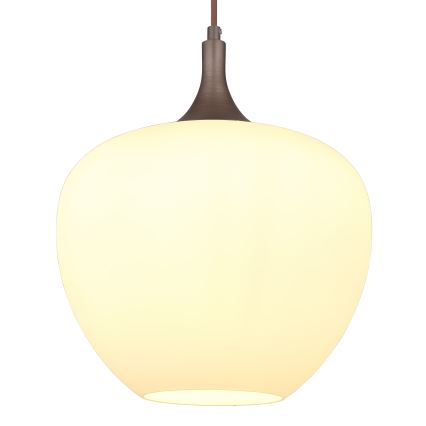 Globo - Pendel 1xE27/60W/230V diameter 29 cm hvid/brun