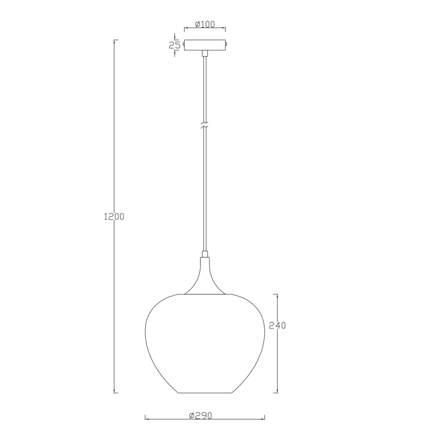 Globo - Pendel 1xE27/40W/230V diameter 29 cm hvid/antracit