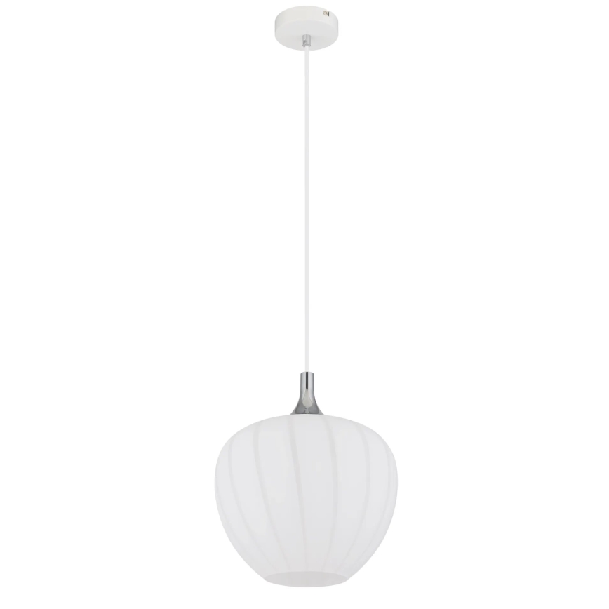 Globo - Pendel 1xE27/60W/230V diameter 29 cm hvid