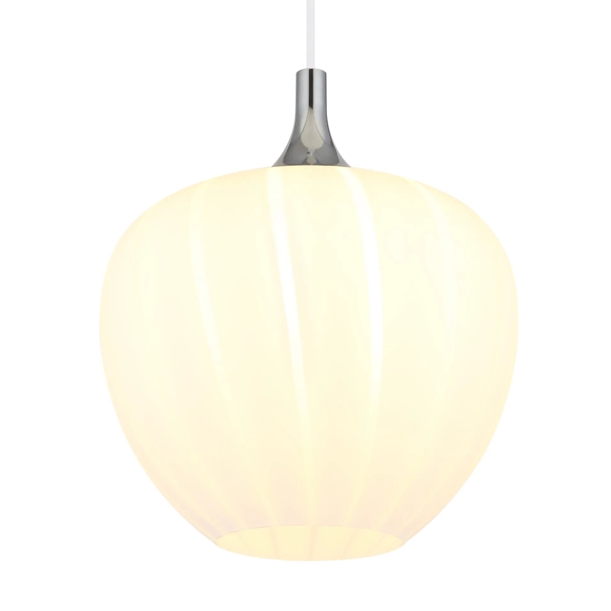 Globo - Pendel 1xE27/60W/230V diameter 29 cm hvid
