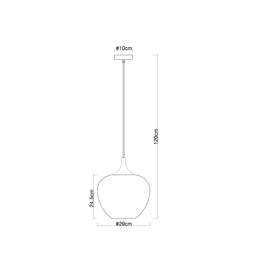 Globo - Pendel 1xE27/60W/230V diameter 29 cm hvid