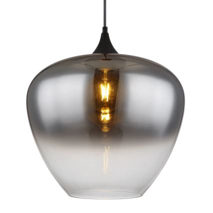 Globo - Pendel 1xE27/60W/230V diameter 40 cm sort