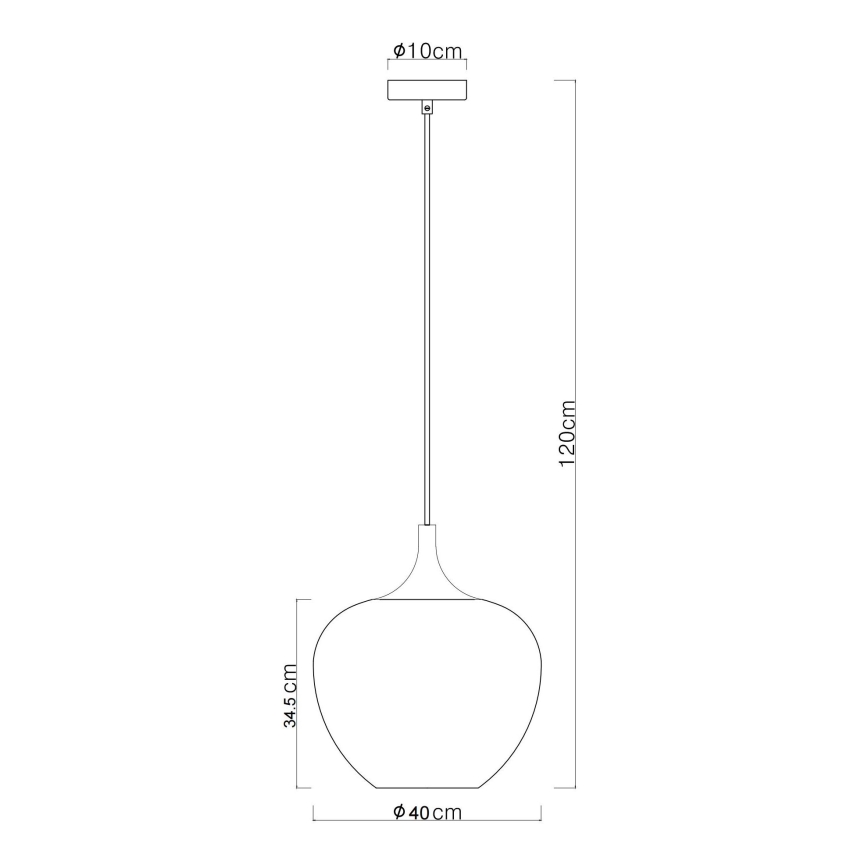 Globo - Pendel 1xE27/60W/230V diameter 40 cm kobber