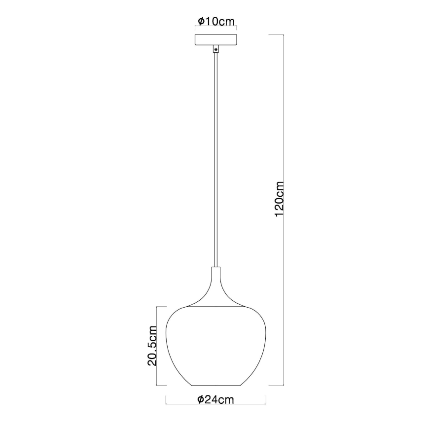 Globo - Pendel 1xE27/60W/230V diameter 24 cm kobber