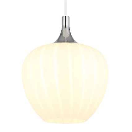 Globo - Pendel 1xE27/60W/230V diameter 24 cm hvid