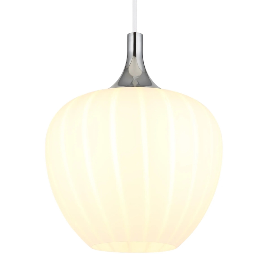 Globo - Pendel 1xE27/60W/230V diameter 24 cm hvid