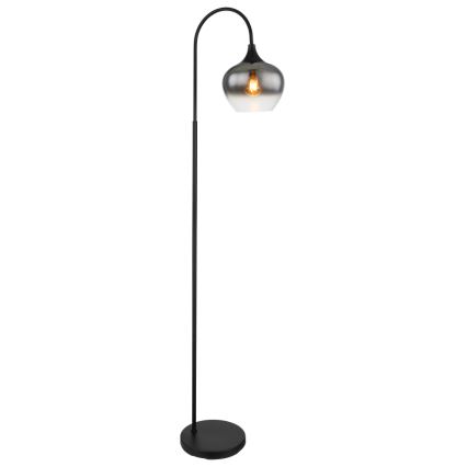 Globo - Gulvlampe 1xE27/40W/230V sort/røget