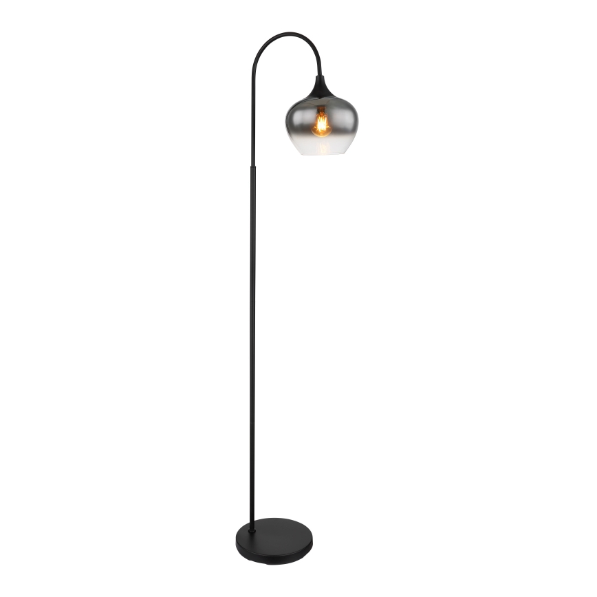 Globo - Gulvlampe 1xE27/40W/230V sort/røget