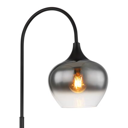 Globo - Gulvlampe 1xE27/40W/230V sort/røget