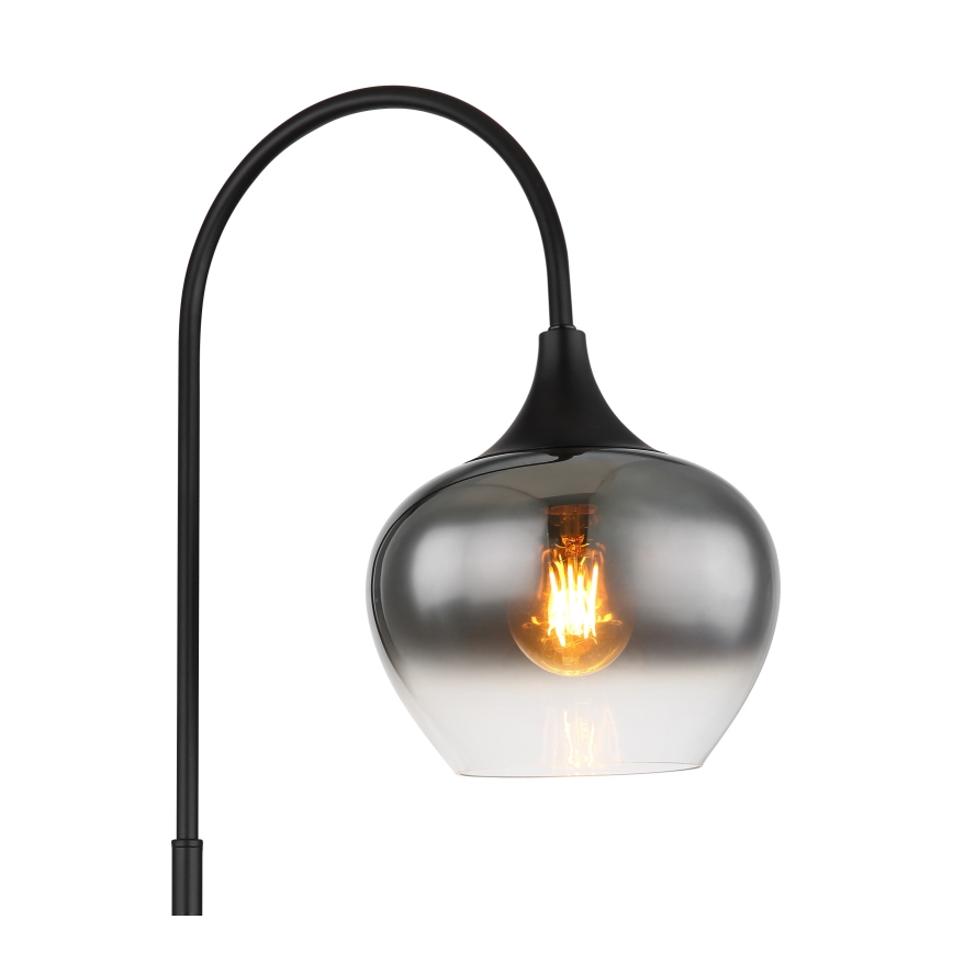 Globo - Gulvlampe 1xE27/40W/230V sort/røget