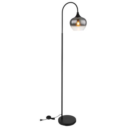 Globo - Gulvlampe 1xE27/40W/230V sort/røget