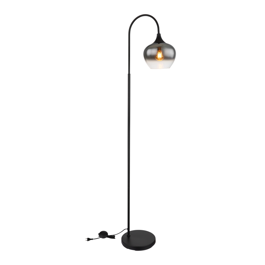 Globo - Gulvlampe 1xE27/40W/230V sort/røget