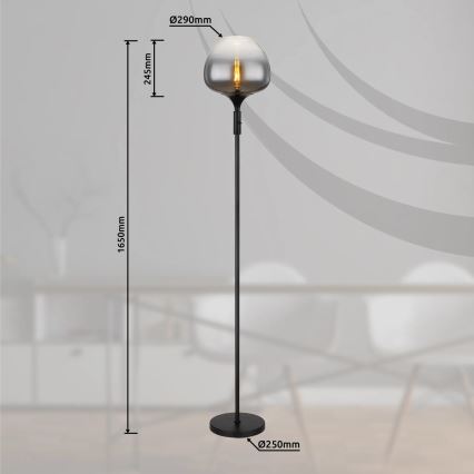 Globo - Gulvlampe 1xE27/40W/230V sort