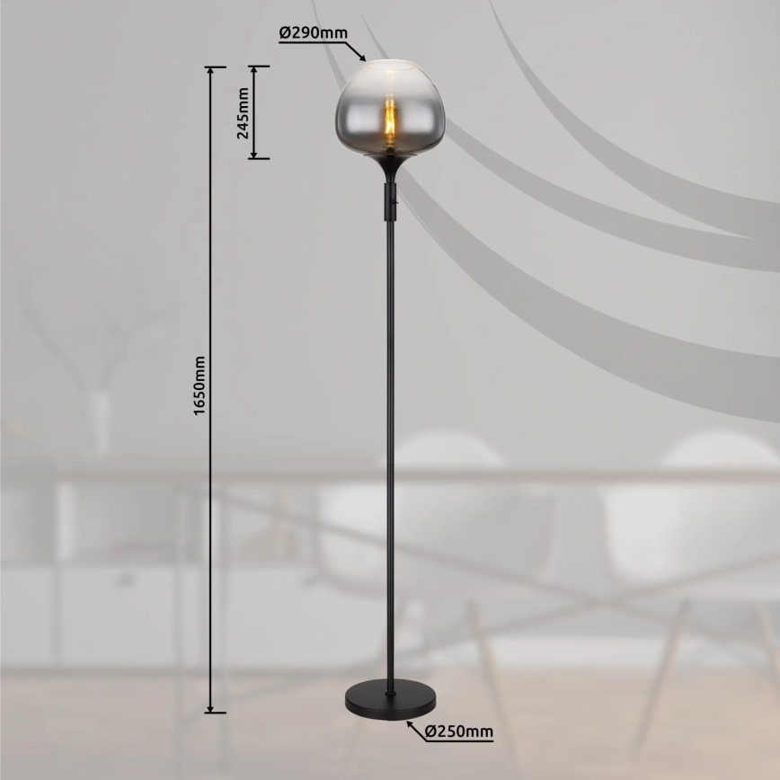 Globo - Gulvlampe 1xE27/40W/230V sort
