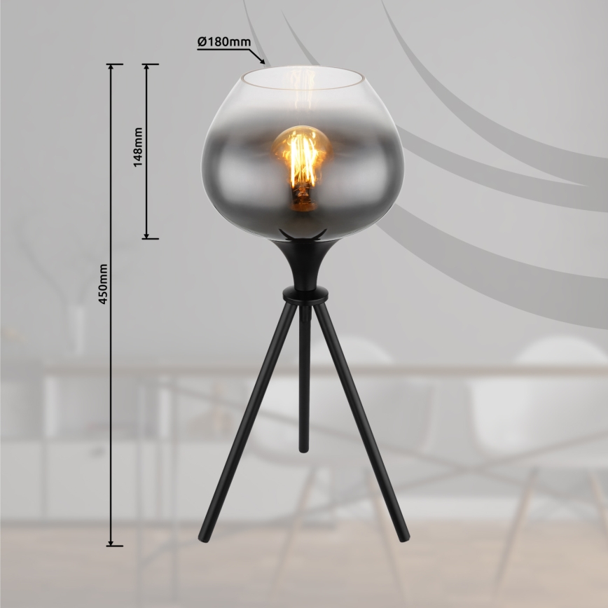 Globo - Bordlampe 1xE27/40W/230V sort