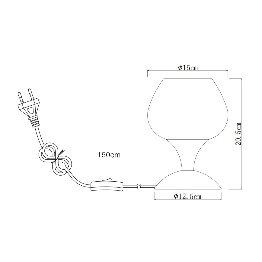 Globo - Bordlampe 1xE27/40W/230V sort